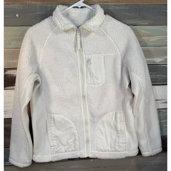 Faded Glory Jackets & Blazers - Faded-Glory Women's White Fleece Zipper Sweater Jacket Size M